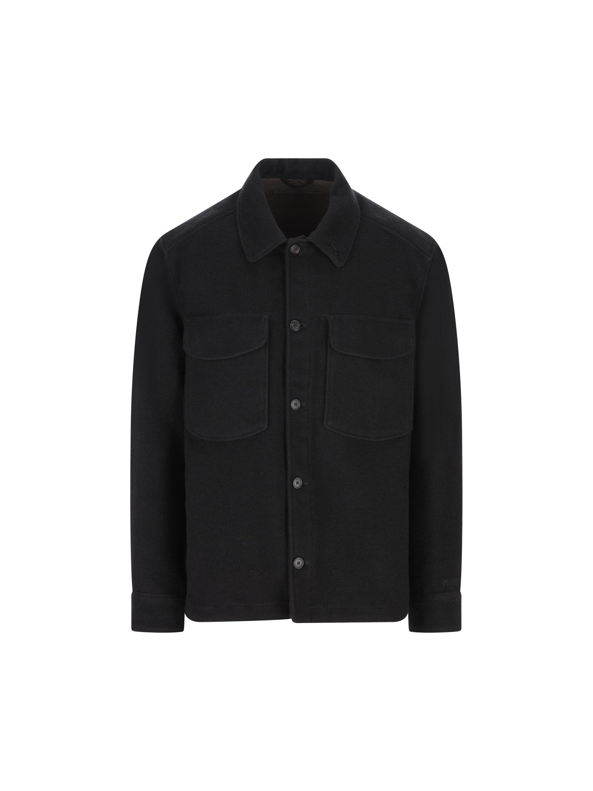Overshirt in Lana e Cotone con Tasche 19MMOS008A 110527A999 MASSIMO OSTI STUDIO 