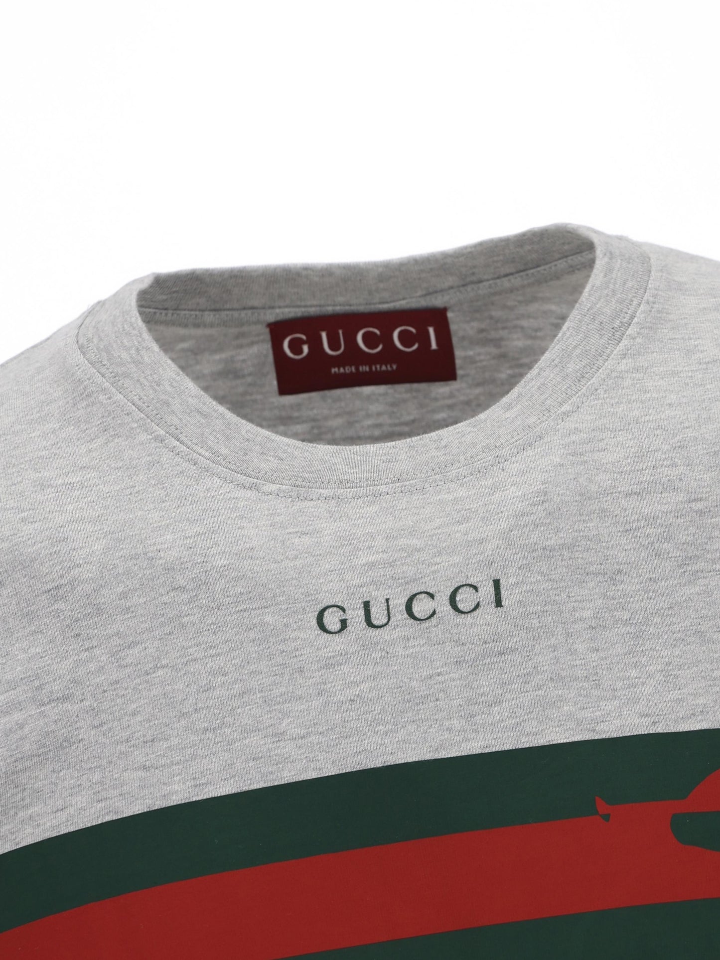 T-shirt in jersey di cotone con stampa sciatore Web 796395 XJHDE1230 GUCCI 