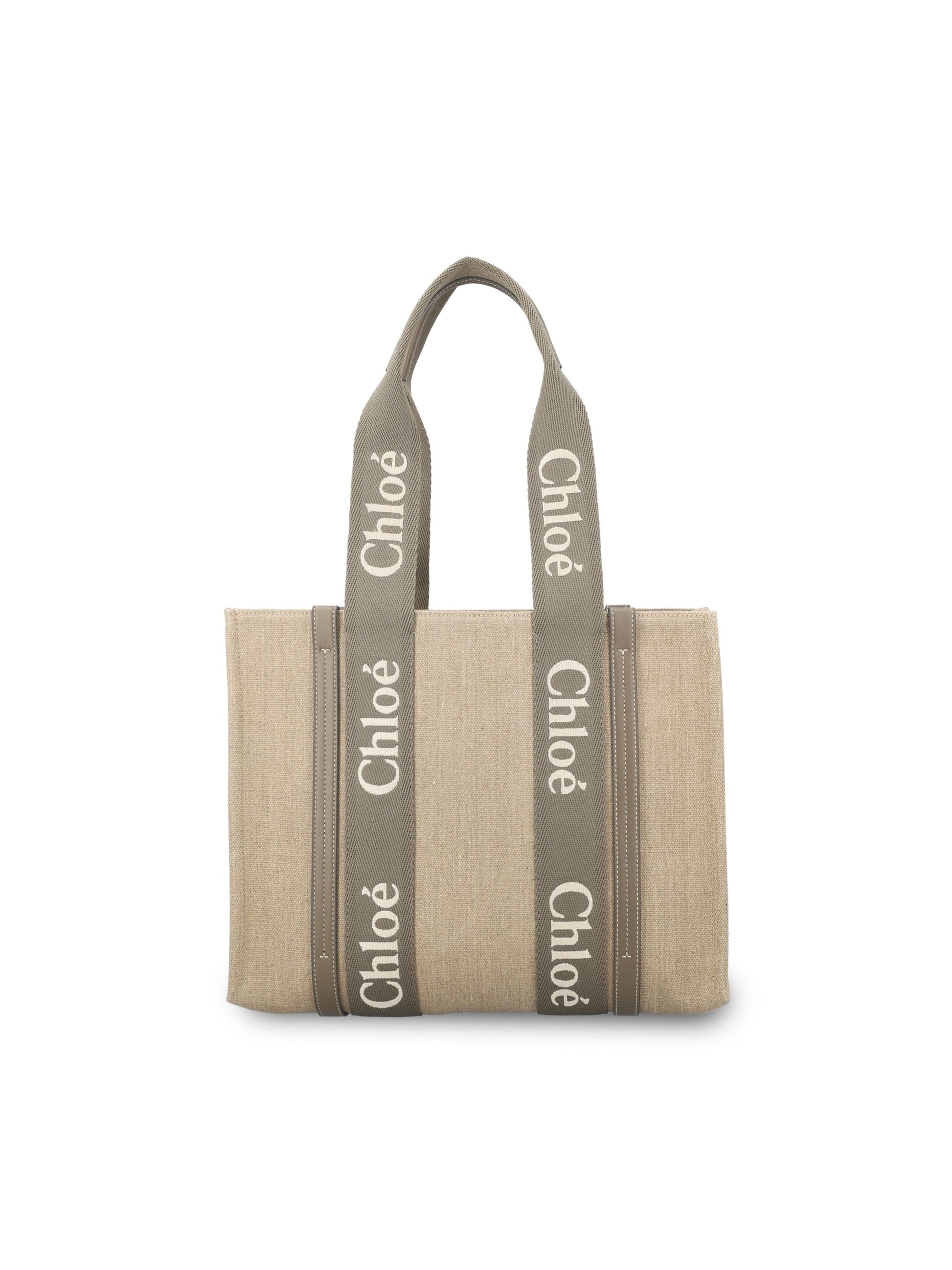 Tote bag in tela di lino. CHC23AS383L17 036 CHLOE' 