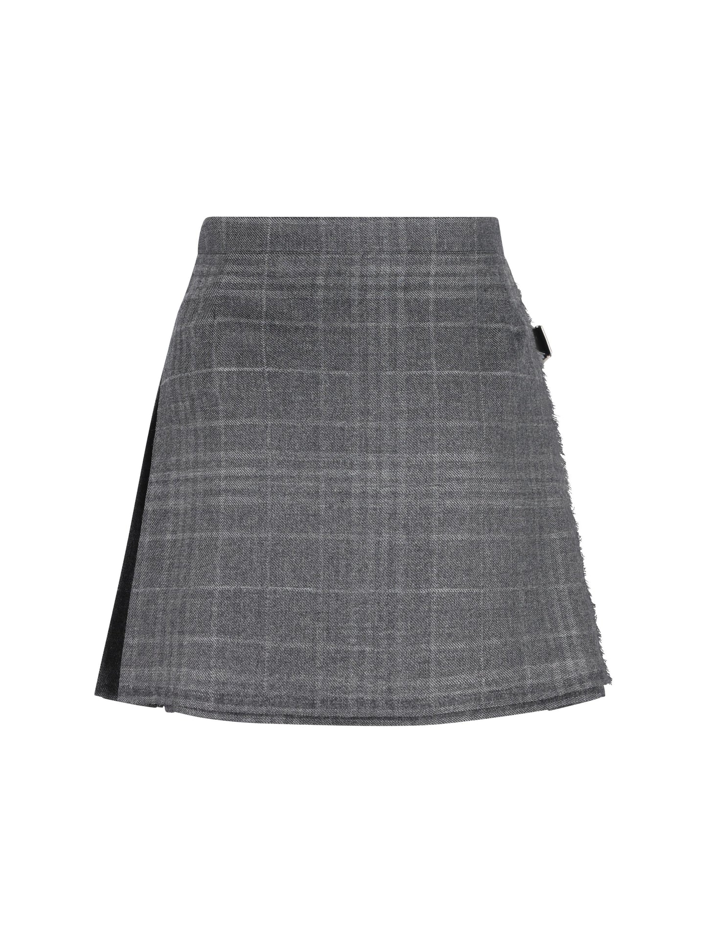 Minigonna Balenciaga a Pieghe in tartan grigio effetto ombreggiato 850673 TQT011240 BALENCIAGA 