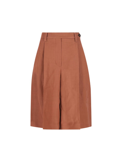 Bermuda realizzati in viscosa e lino. MH126P9183 C4182 BRUNELLO CUCINELLI 