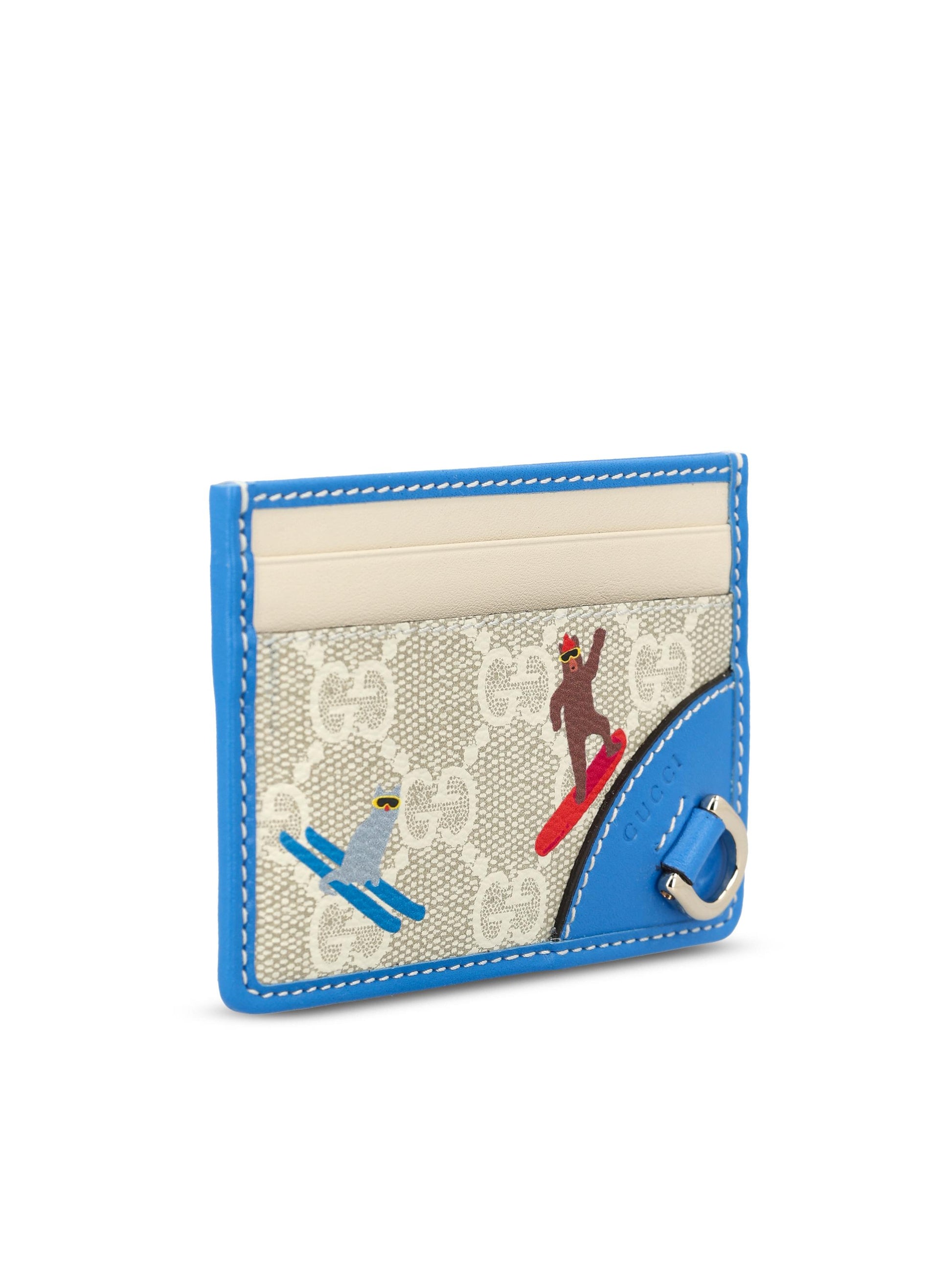 Portacarte realizzato in tessuto e pelle. 859675 FAFRT9649 GUCCI 