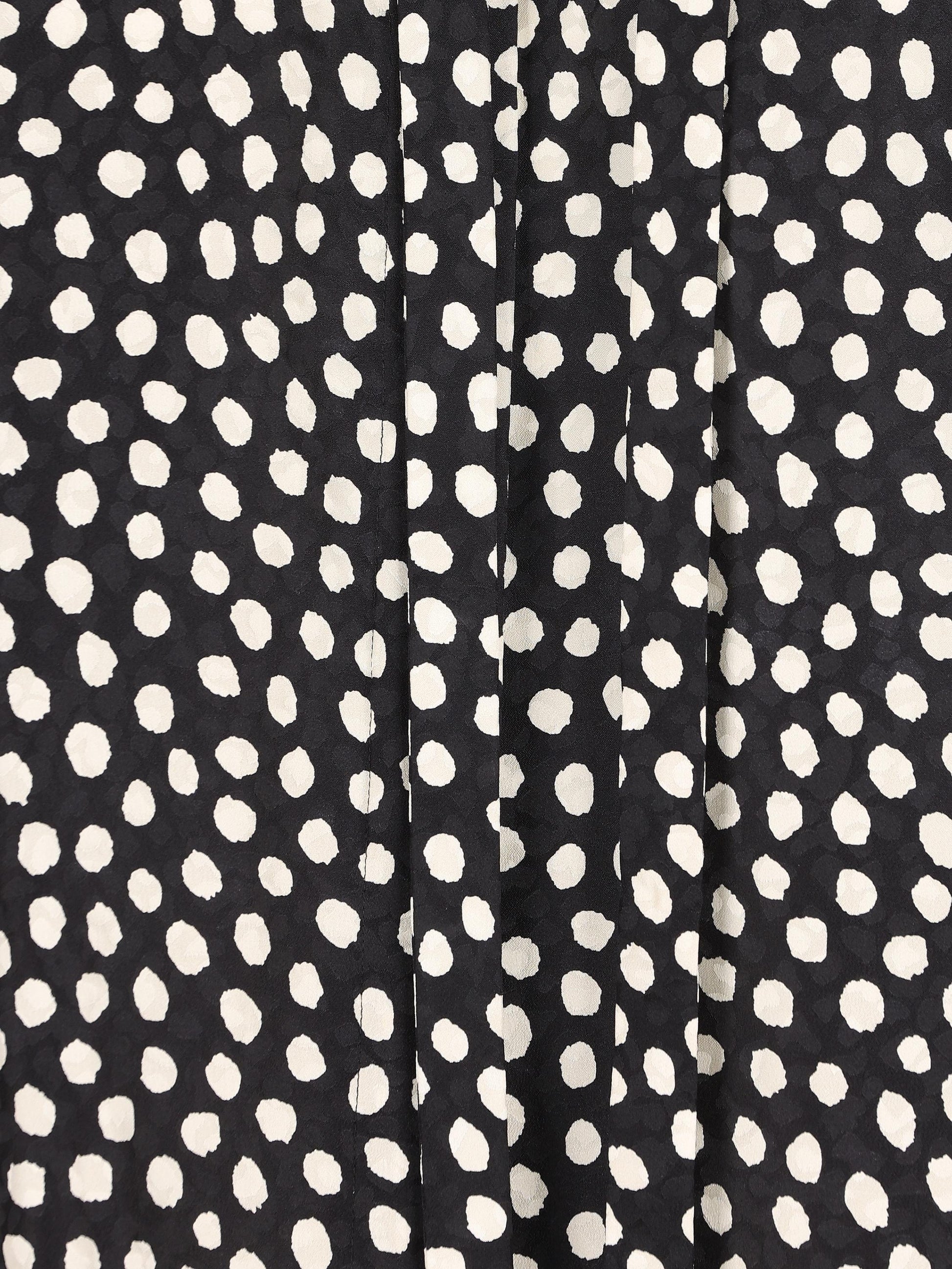 Blusa con volant e nastri sul davanti in jacquard di seta CH26SHT70300 915 CHLOE' 