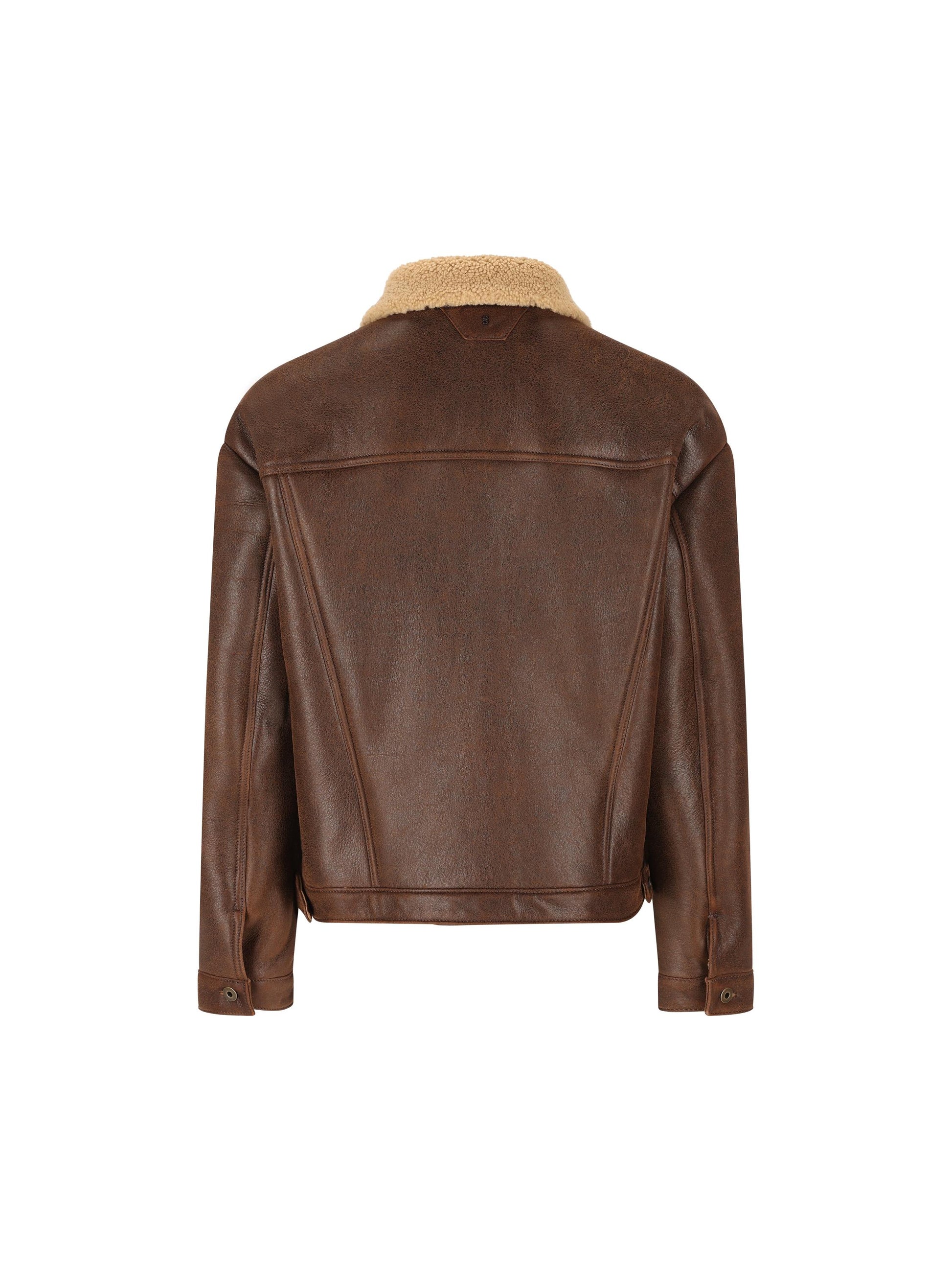 Giacca realizzata in pelle ovina. 49502 rust SALVATORE SANTORO 