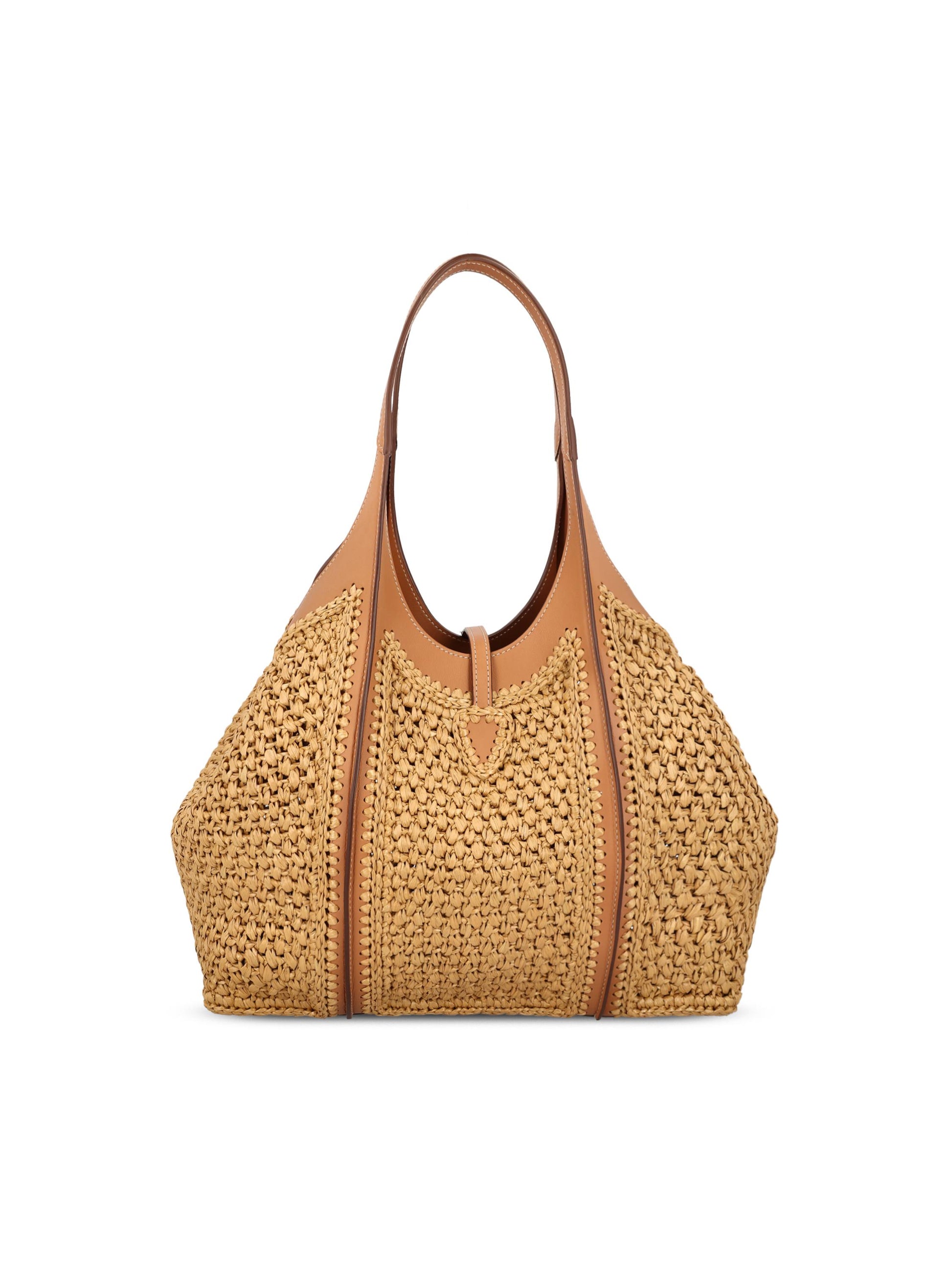 Borsa realizzata in pelle e rafia. XBWTSBAR300RGM 0XM5 TOD'S 