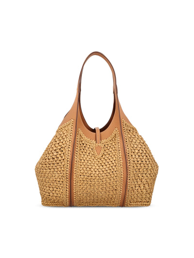 Borsa realizzata in pelle e rafia. XBWTSBAR300RGM 0XM5 TOD'S 