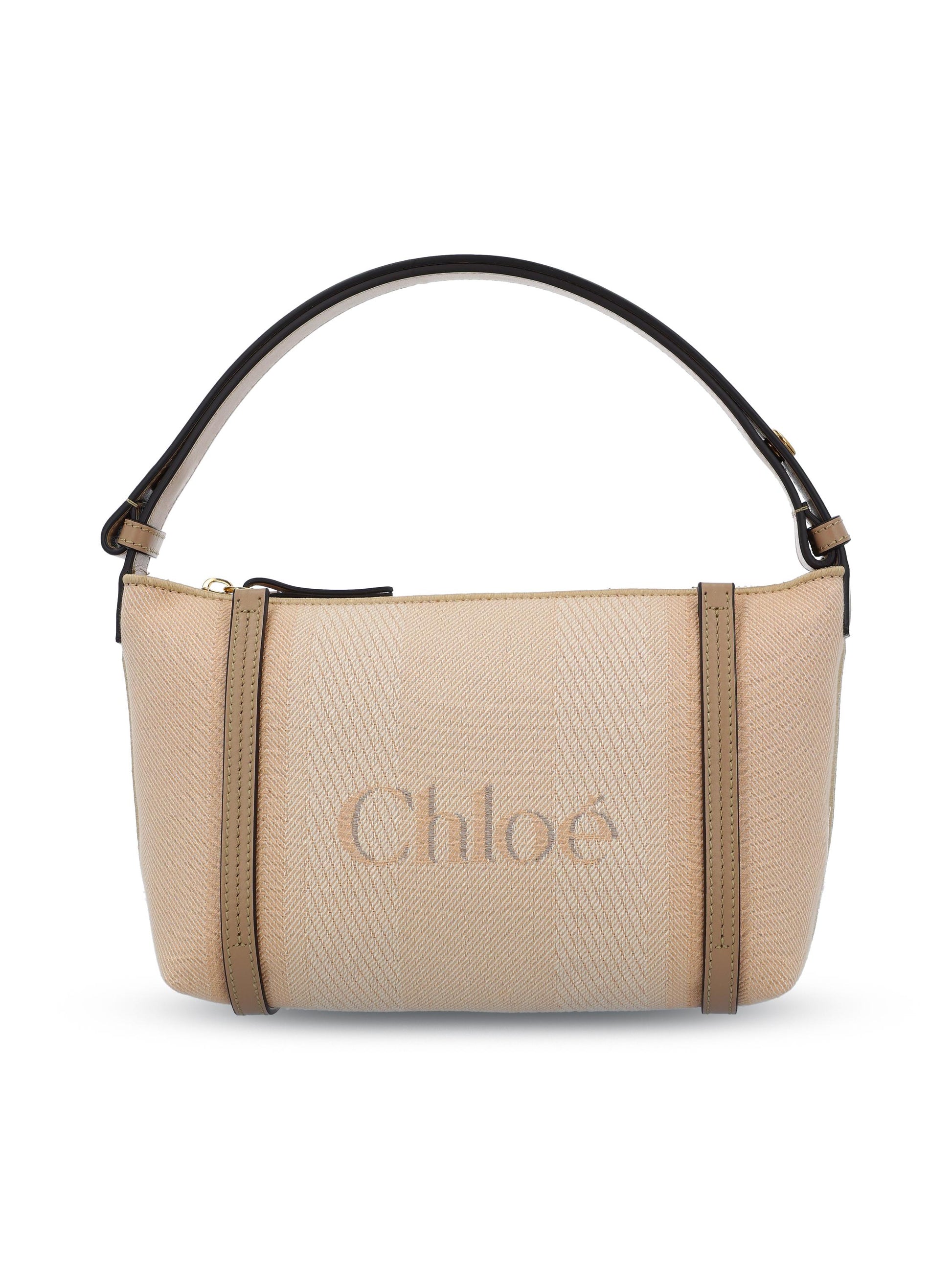 Borsa a spalla Chloé Carry in tela CH25UP566O65 26Y CHLOE' 