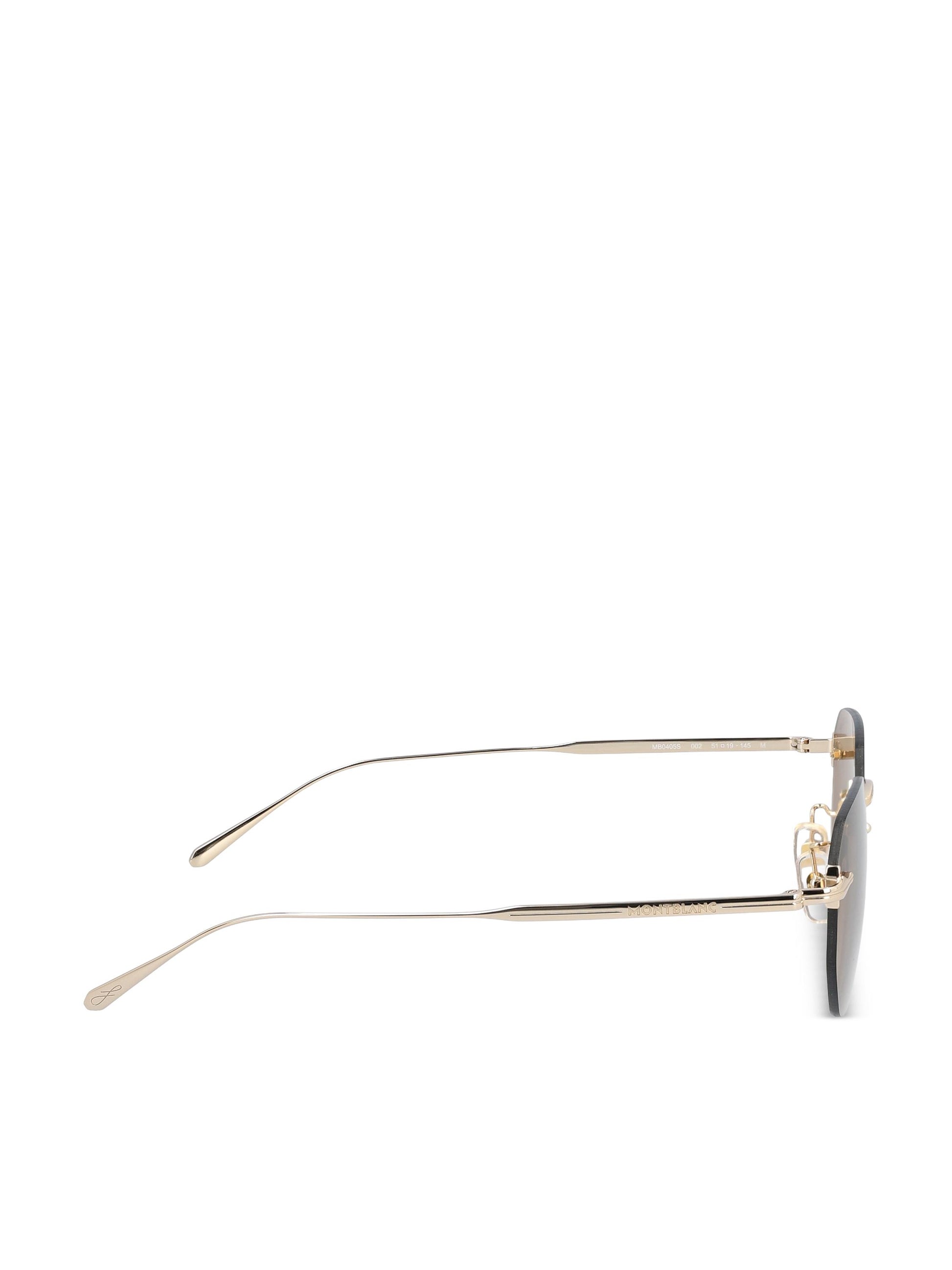 Occhiali da sole in acetato. MB0405S GOLD-GOLD-BROWN MONTBLANC 
