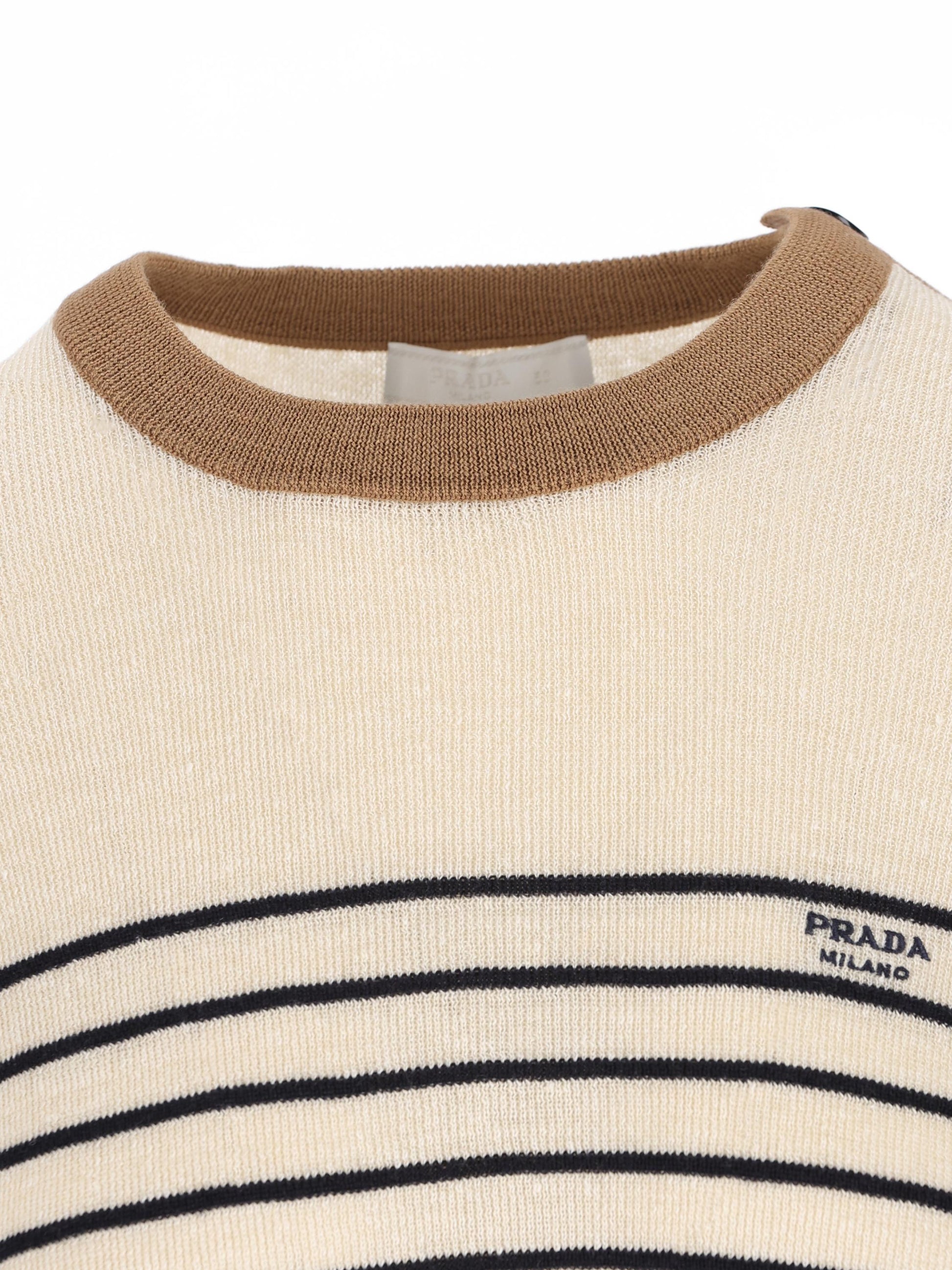 Maglione realizzato in lino e cotone. UMF262 188YF0018 PRADA 