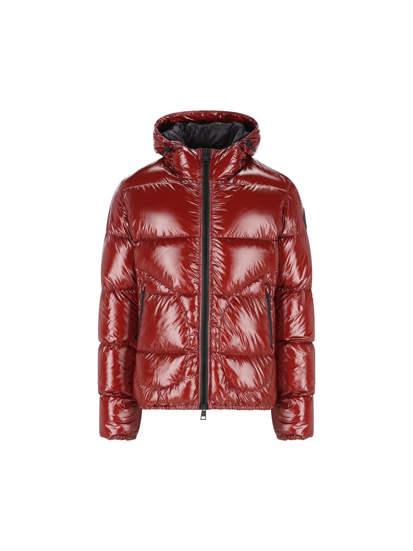 Piumino corto effetto lucido con cappuccio PI001133U 12220Z6705 HERNO 