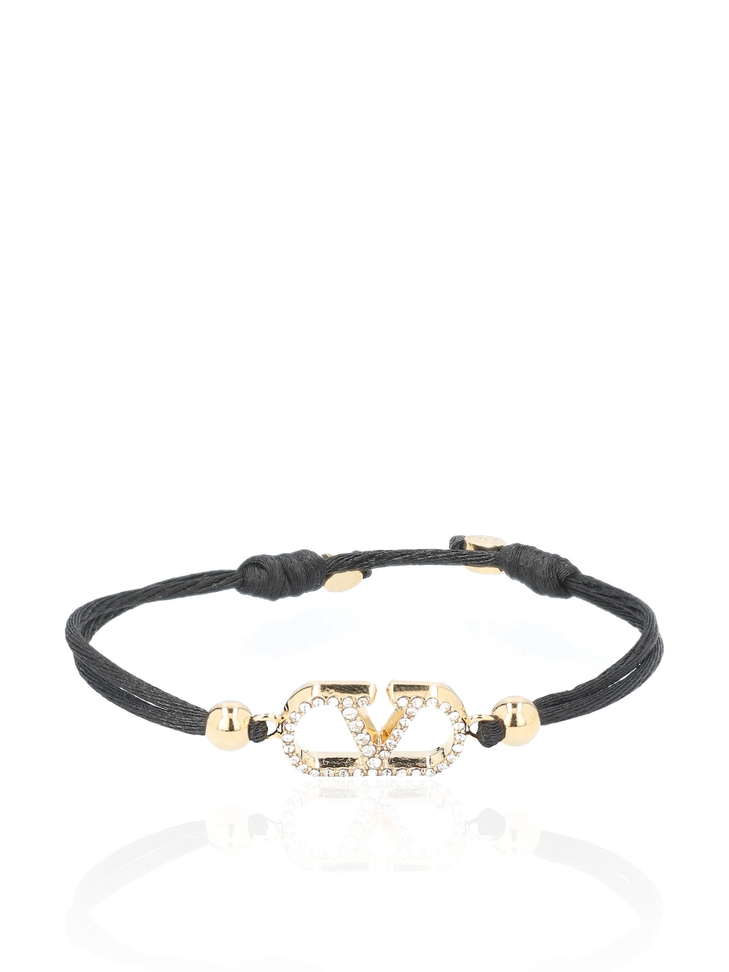 Bracciale realizzato in cotone e cristalli. 7W2J0X85RLV EDM VALENTINO GARAVANI 