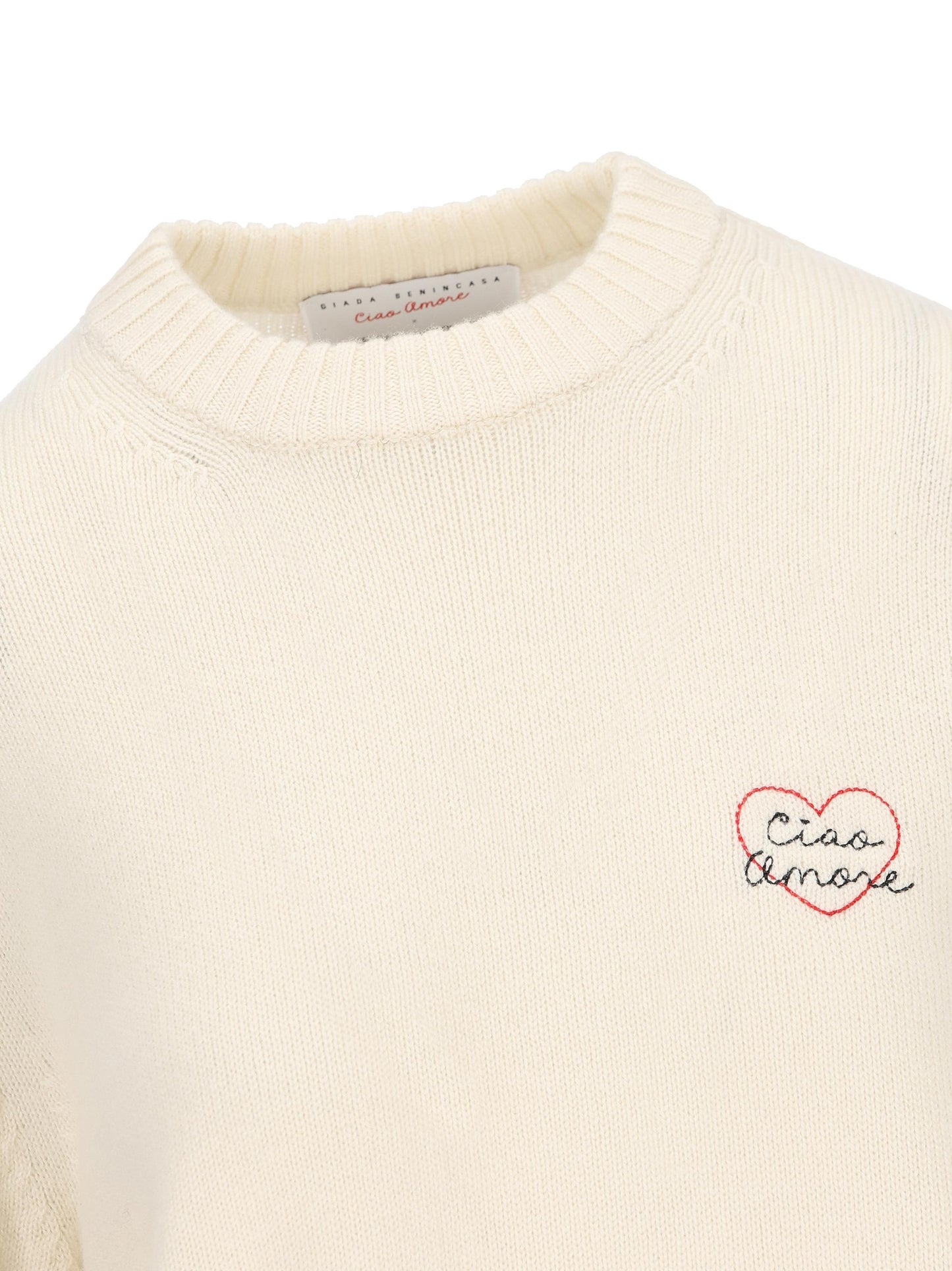 Pullover "Heartbeat" in cashmere. S25M10 01 GIADA BENINCASA 