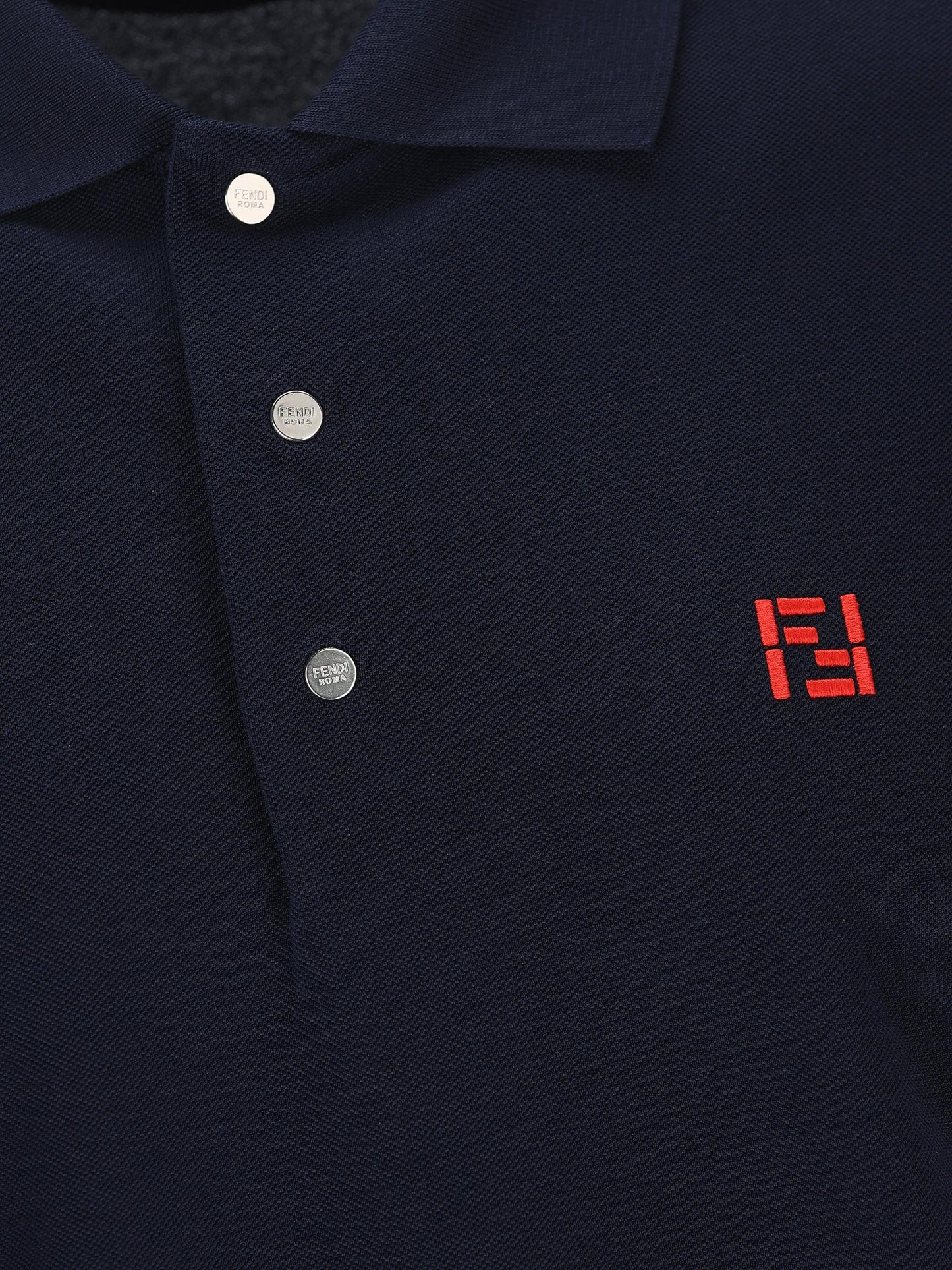 Polo in cotone blu navy FY1309 AY0IF0QB0 FENDI 