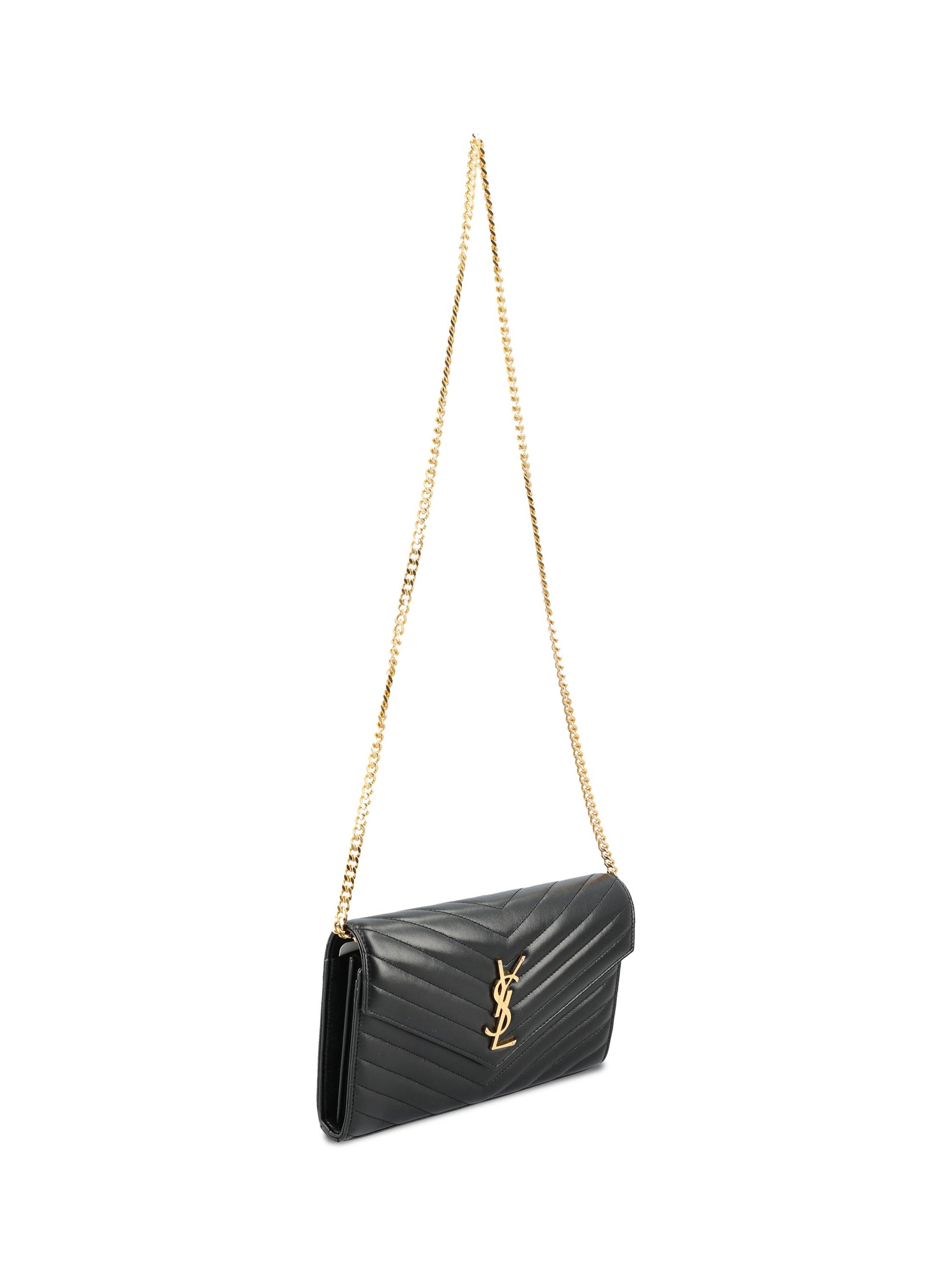 Pochette con catena Cassandre in pelle di agnello 377828 AAA441000 SAINT LAURENT 