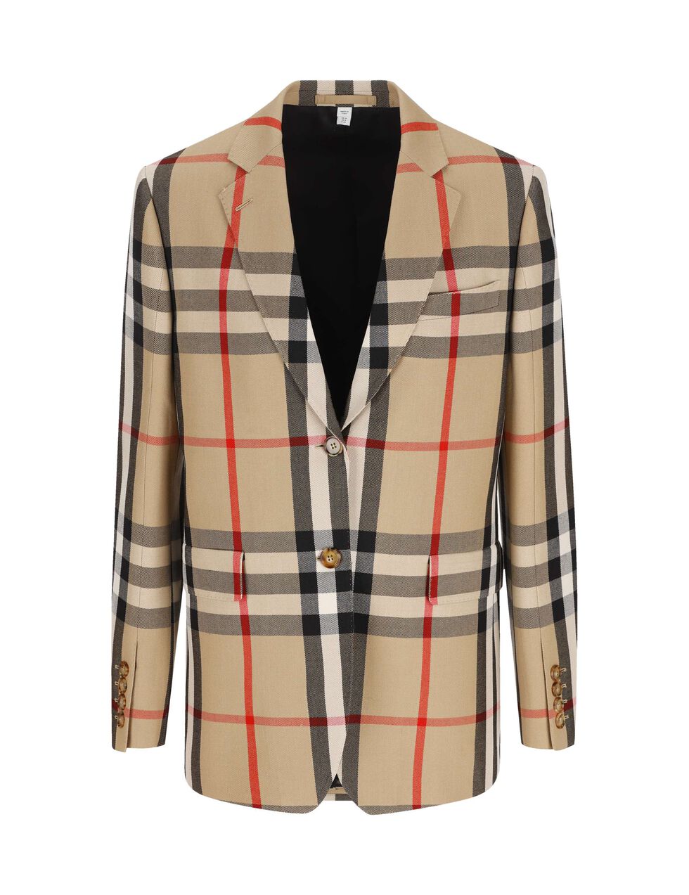 Check Wool Cotton Jacquard Tailored Jacket BURBERRY | Franz Kraler