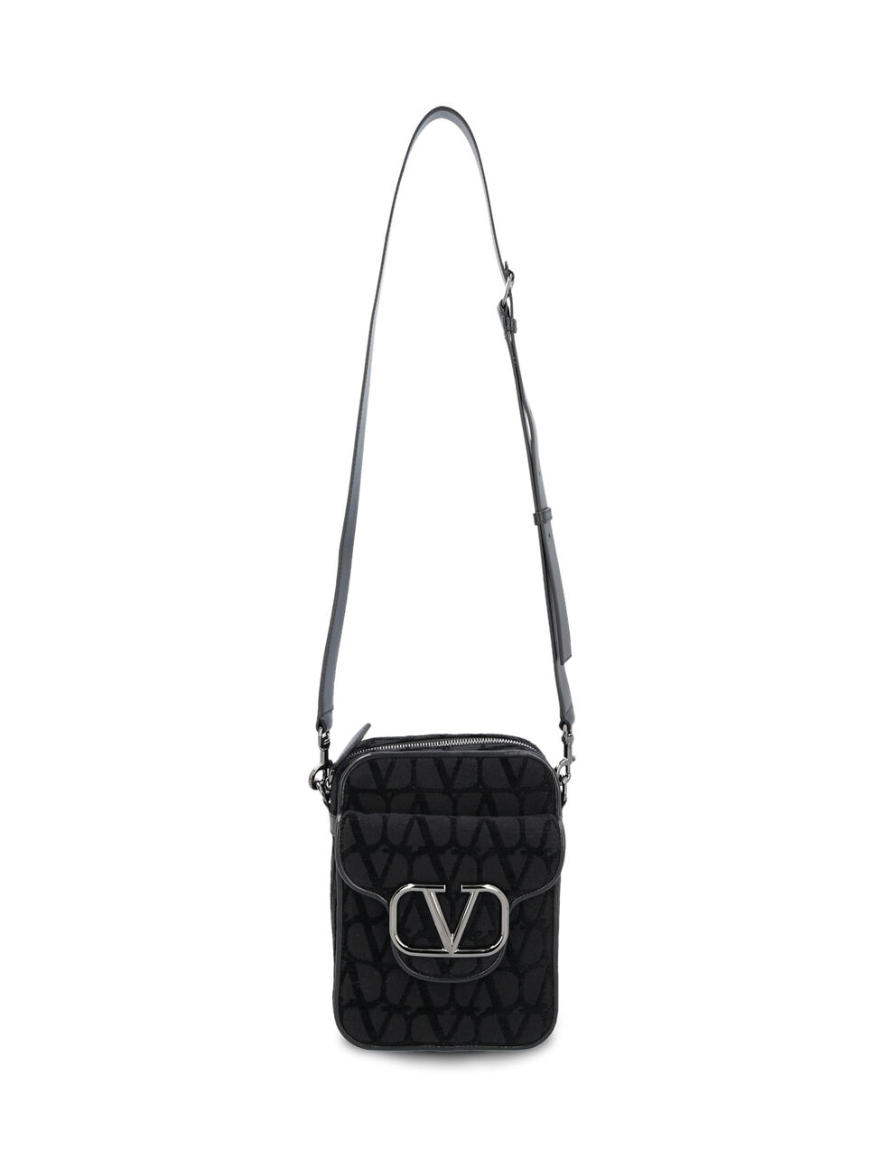 Valentino Garavani Supervee Crossbody Bag Linen with Leather