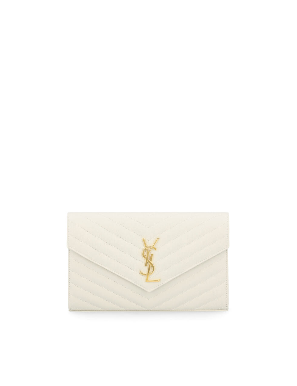 CASSANDRE SAINT LAURENT QUILTED ENVELOPE CHAIN WALLET IN PELLE